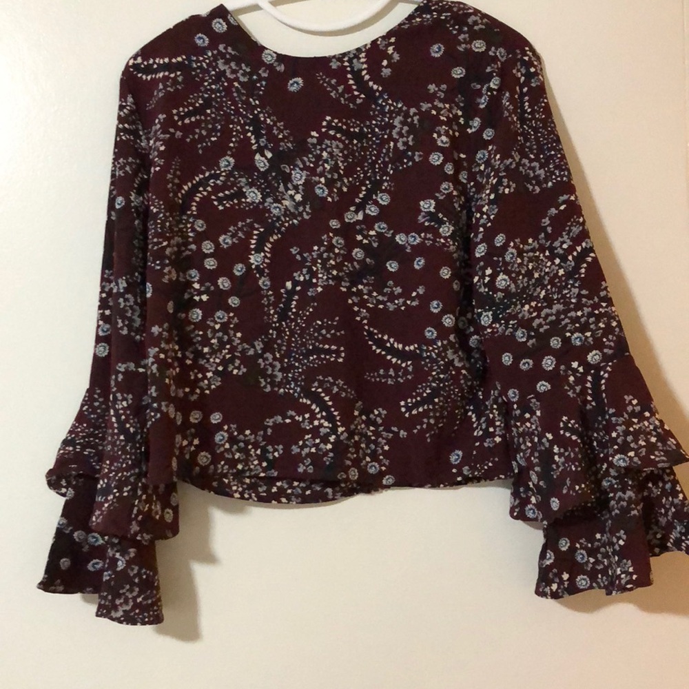 Floral midi blouse